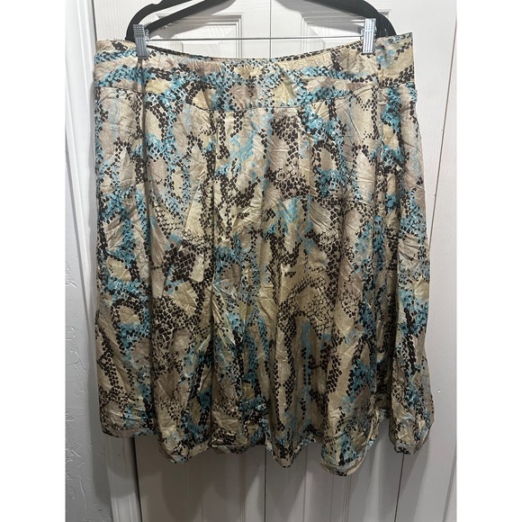 NWT Women’s Coldwater Creek Snake Skin Skirt Size 2X Silk Blend - Picture 5 of 8